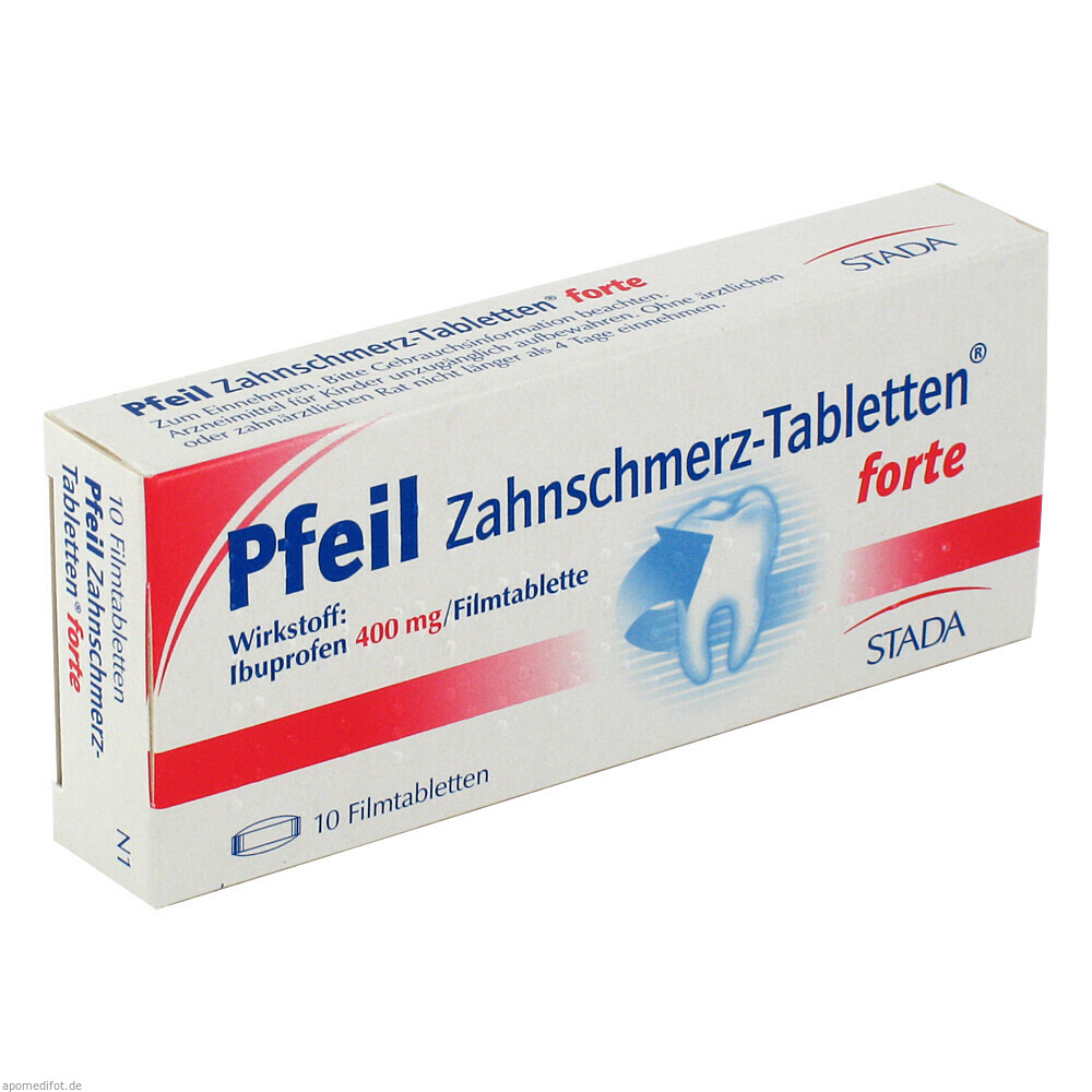 PFEIL ZAHNSCHMERZTAB FORTE 10St (STADA CONSUMER HEALTH)