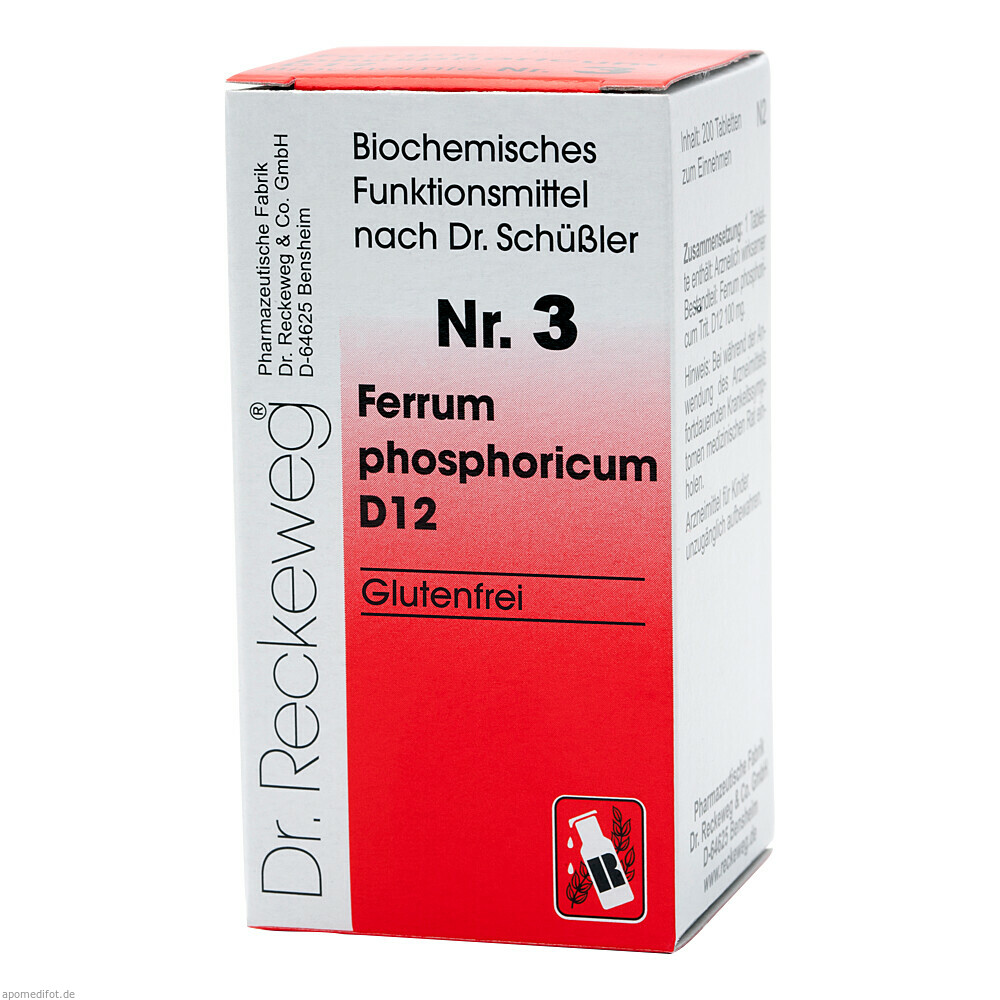 BIOCHEMIE 3 FERR.PHOS.D12 200St (RECKEWEG)