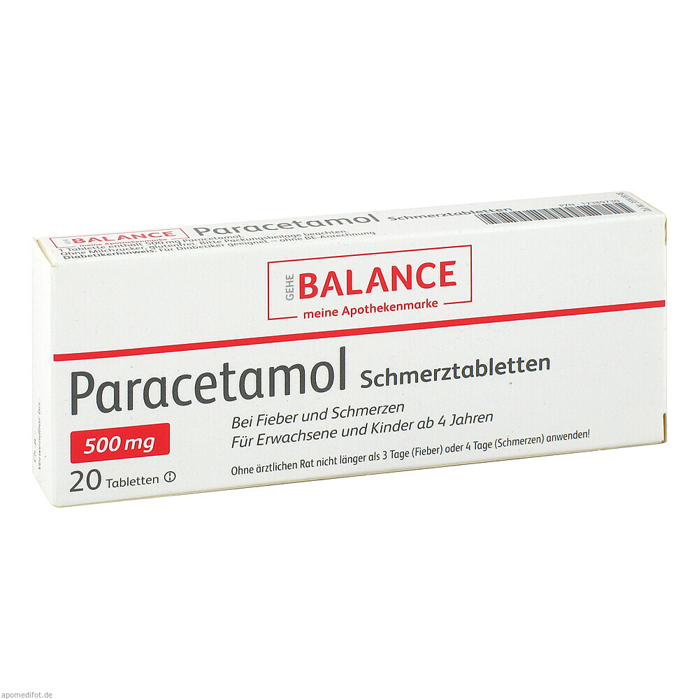 PARACETAMOL SCHMERZT BALAN 20St (ALLIANCE HEALTHCARE)