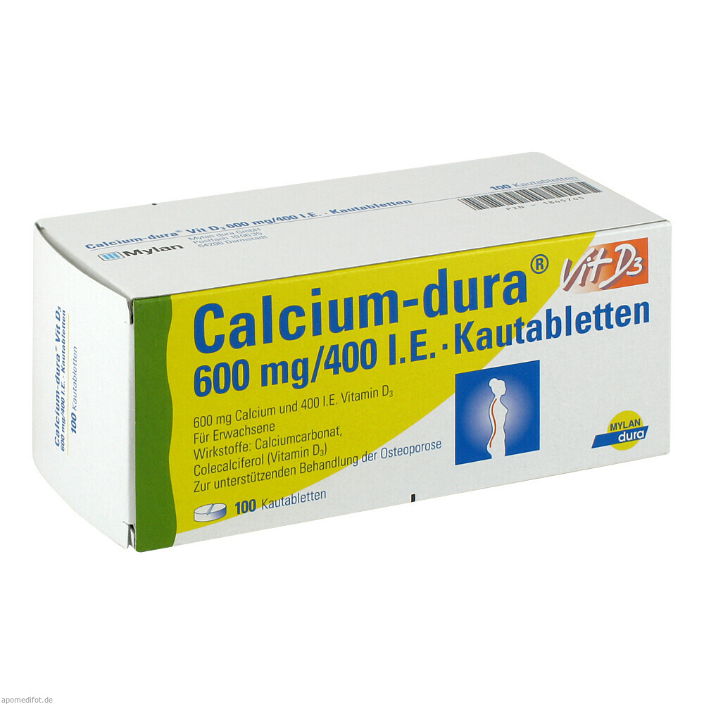 CALCIUM DURA VIT D3 600MG 100St (VIATRIS HEALTHCARE)