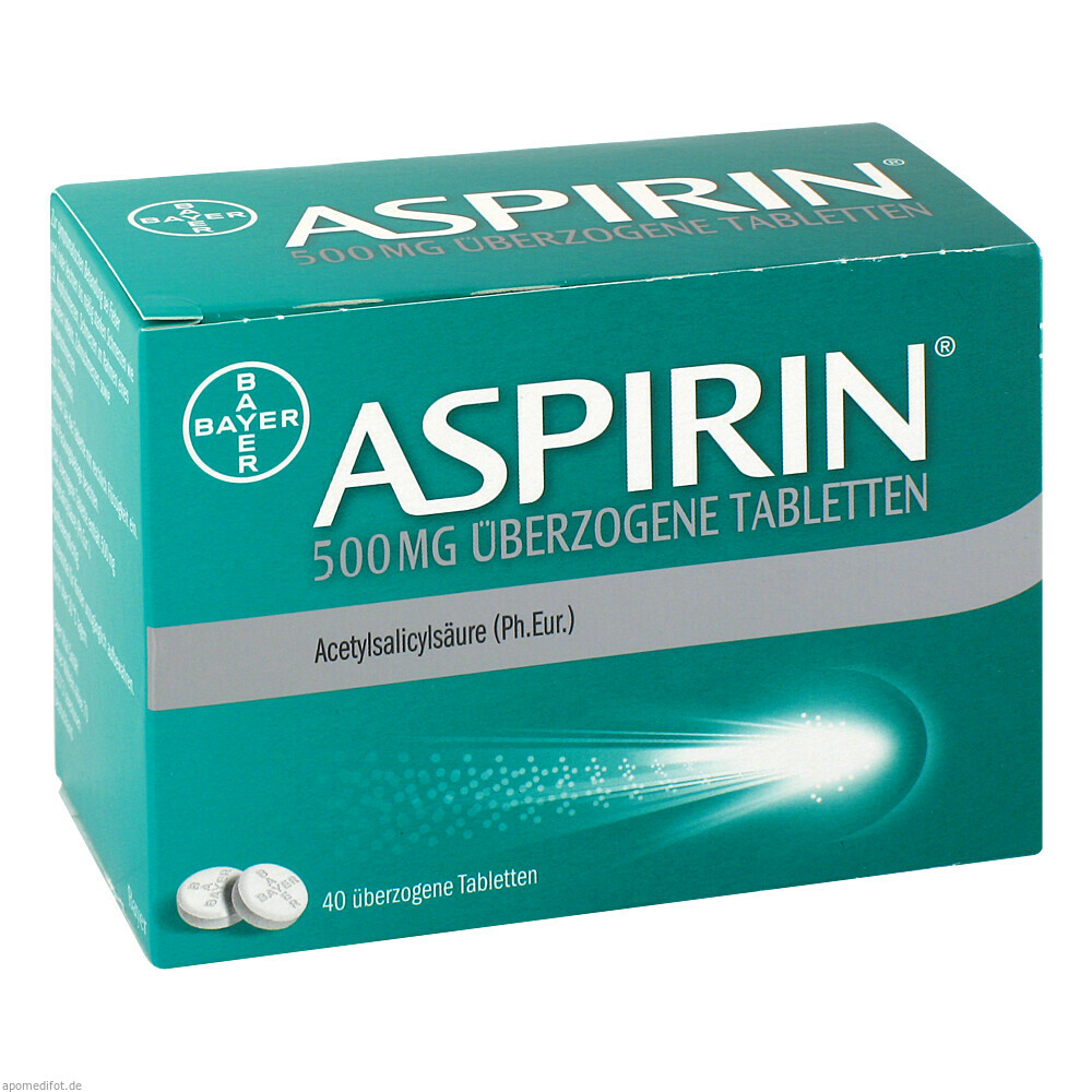 ASPIRIN 500MG UEBERZ TABL 40St (BAYER SELBSTMED)