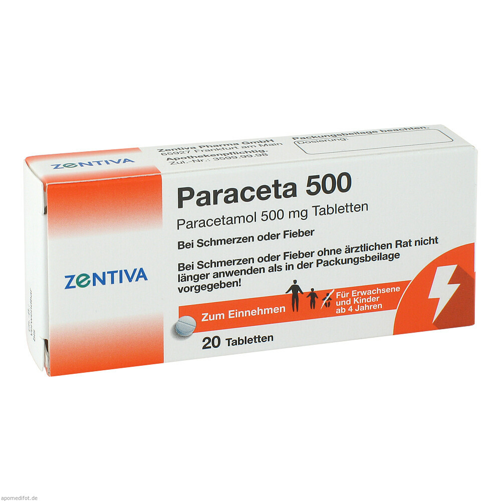 PARACETA 500 20St (ZENTIVA PHARMA)