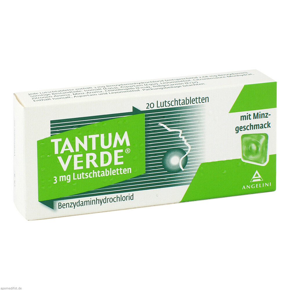 TANTUM VERDE 3MG MINZE 20St (ANGELINI PHARMA DTL.)