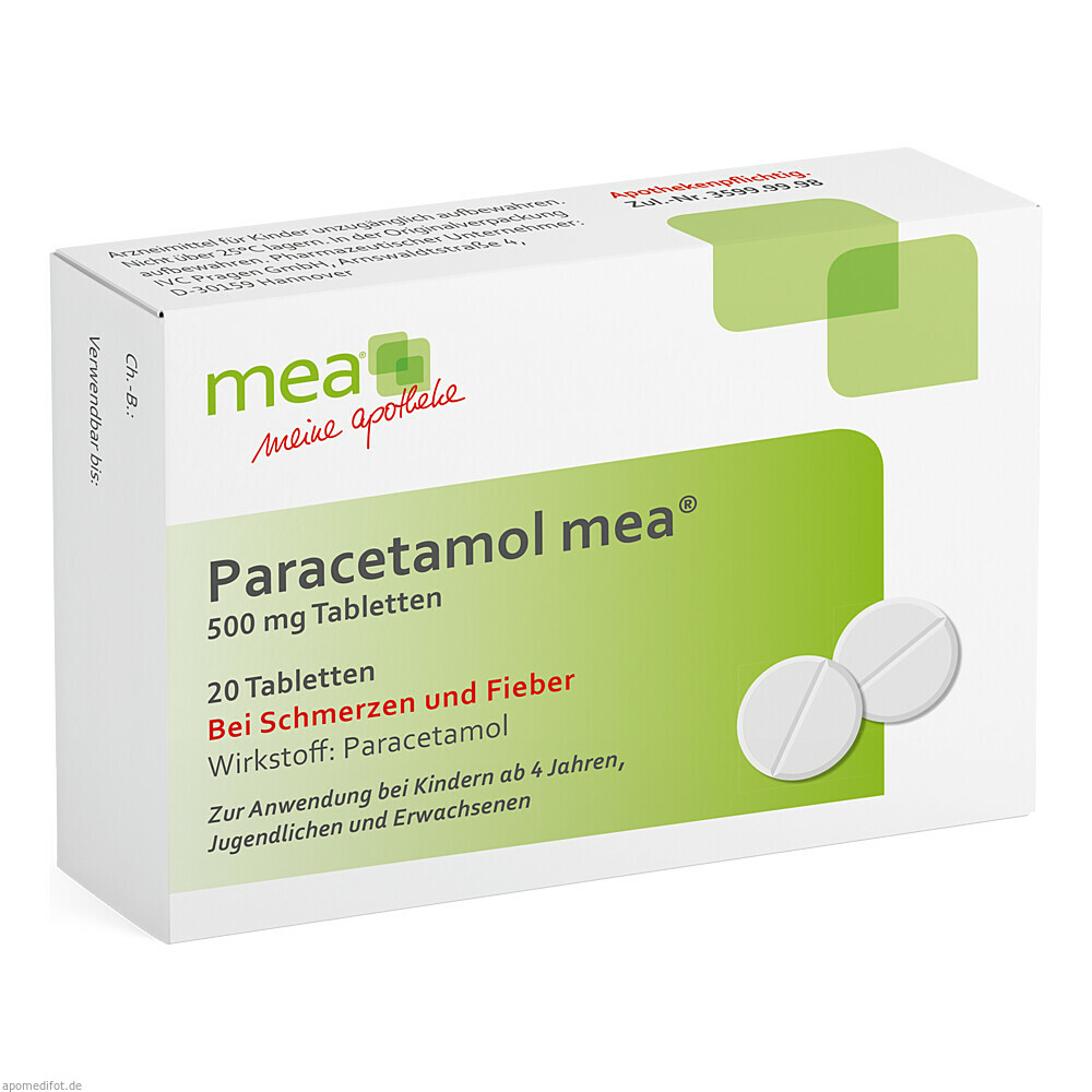 PARACETAMOL MEA 500MG TAB 20St (SANACORP PHARMAHANDEL)