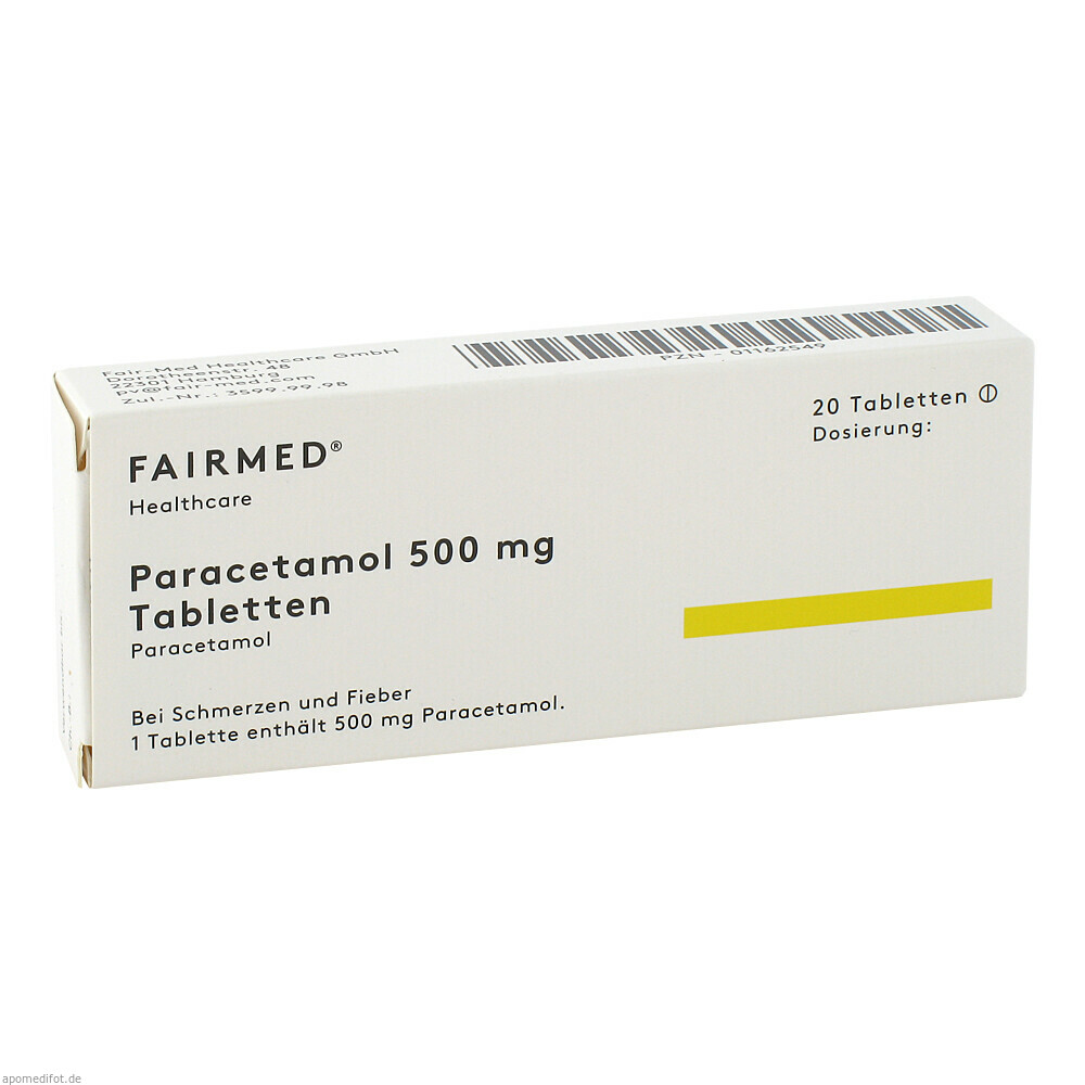 PARACETAMOL 500 FAIR-MED 20St (FAIRMED HEALTHCARE)