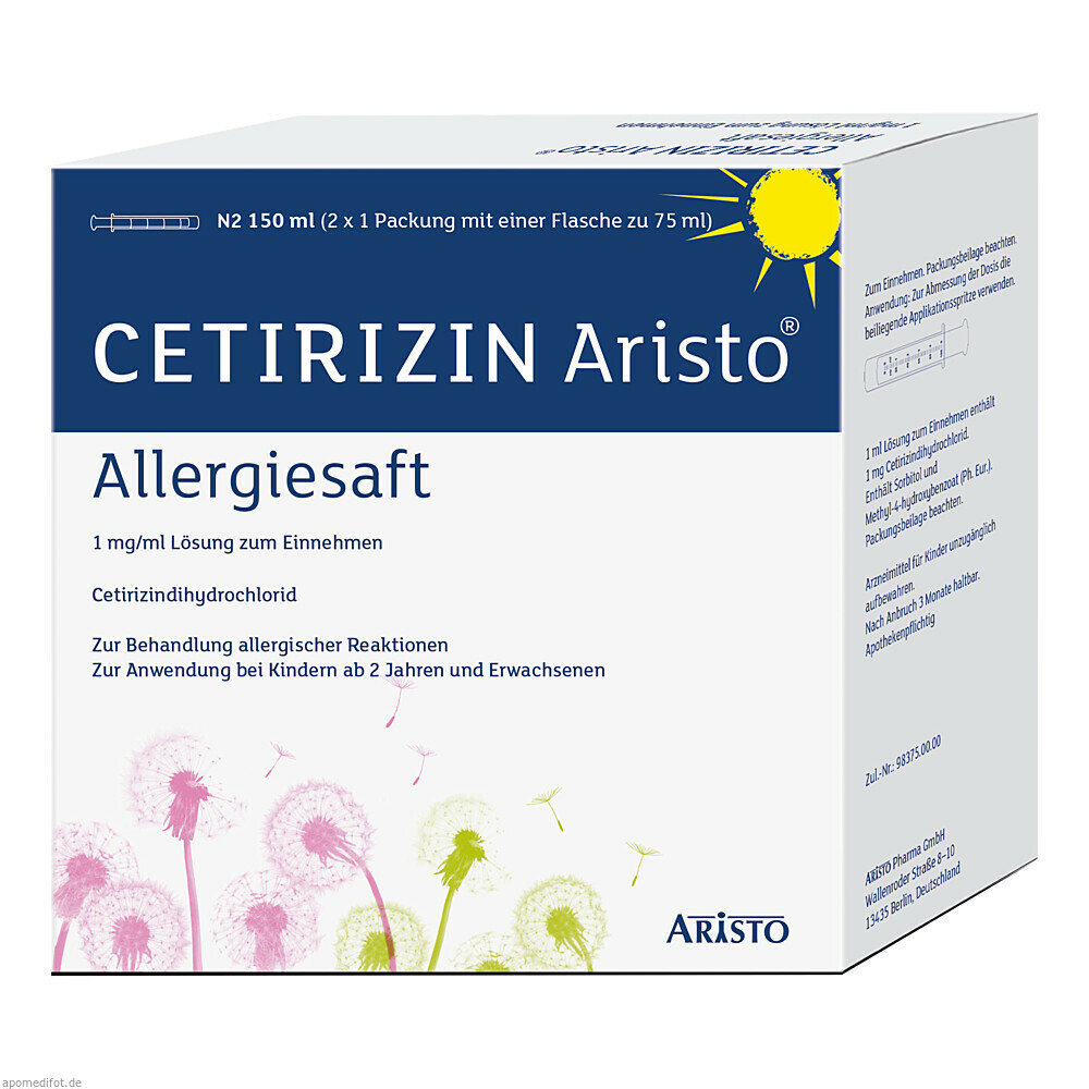 CETIRIZIN ARI SAFT 1MG/ML 150ml (ARISTO PHARMA)