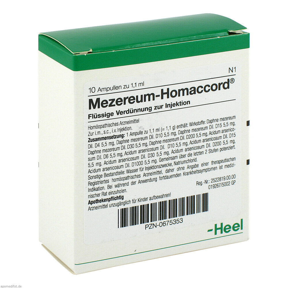 MEZEREUM HOMACCORD 10St (HEEL)