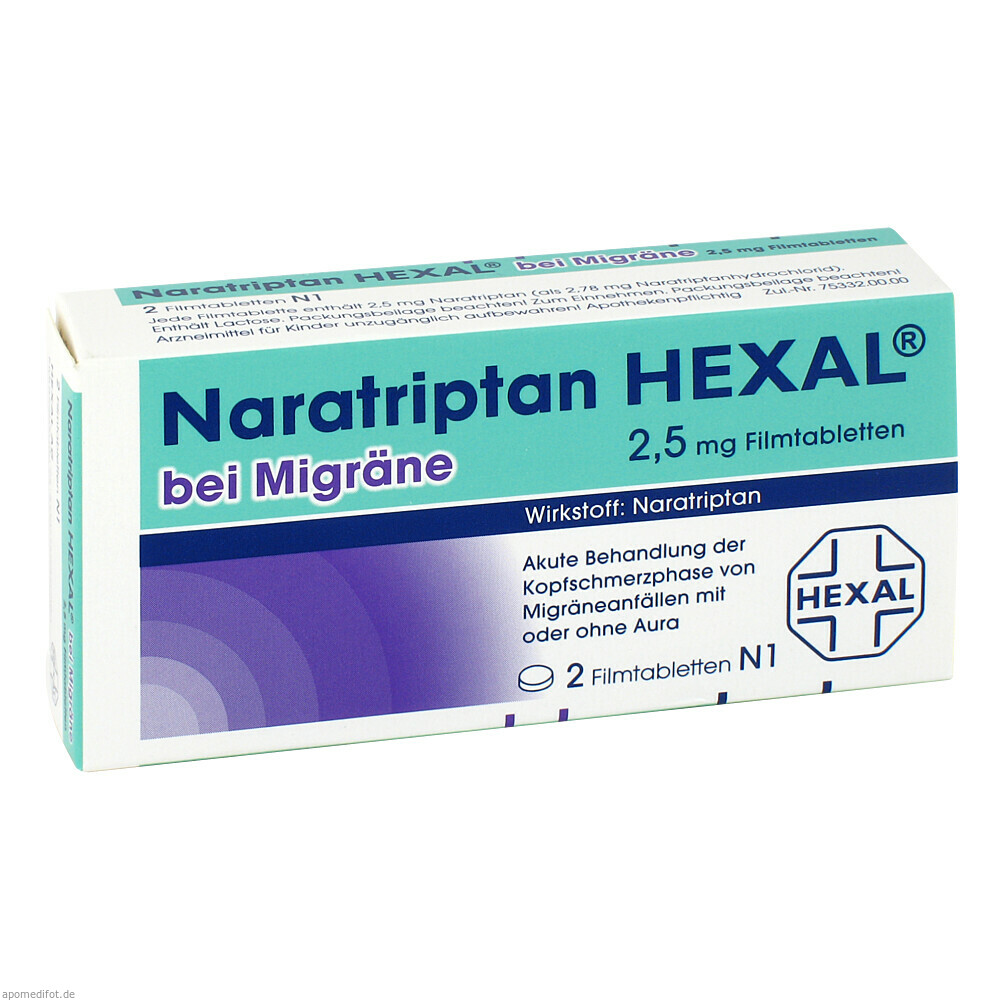 NARATRIPTAN HEXA MIG 2.5MG 2St (HEXAL)