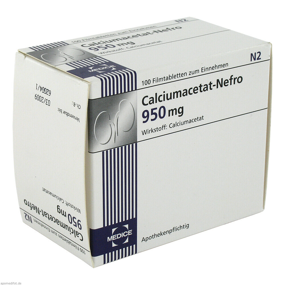 CALCIUMACETAT NEFRO 950MG 100St (MEDICE ARZNEIMITTEL)