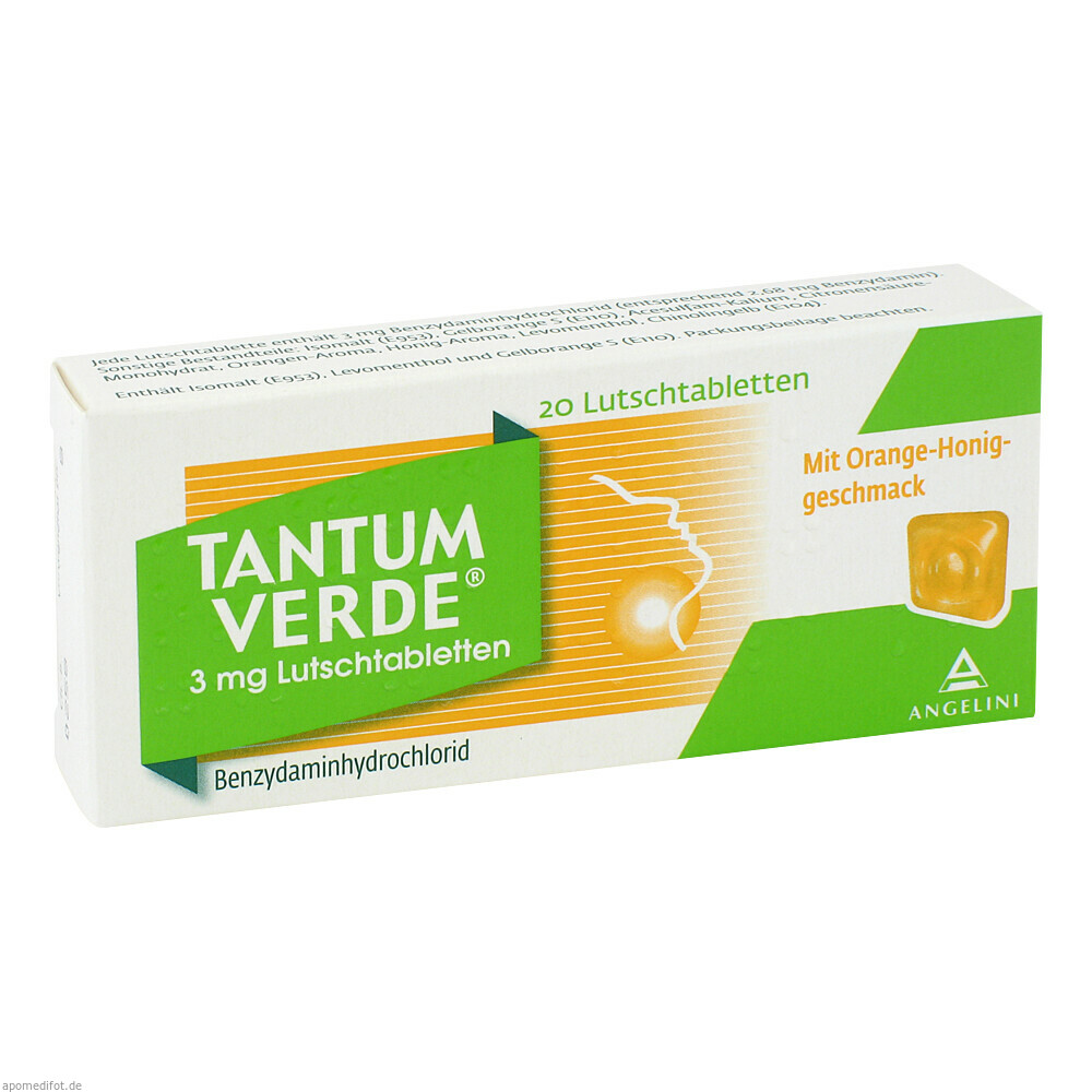 TANTUM VERDE 3MG ORAN HONI 20St (ANGELINI PHARMA DTL.)