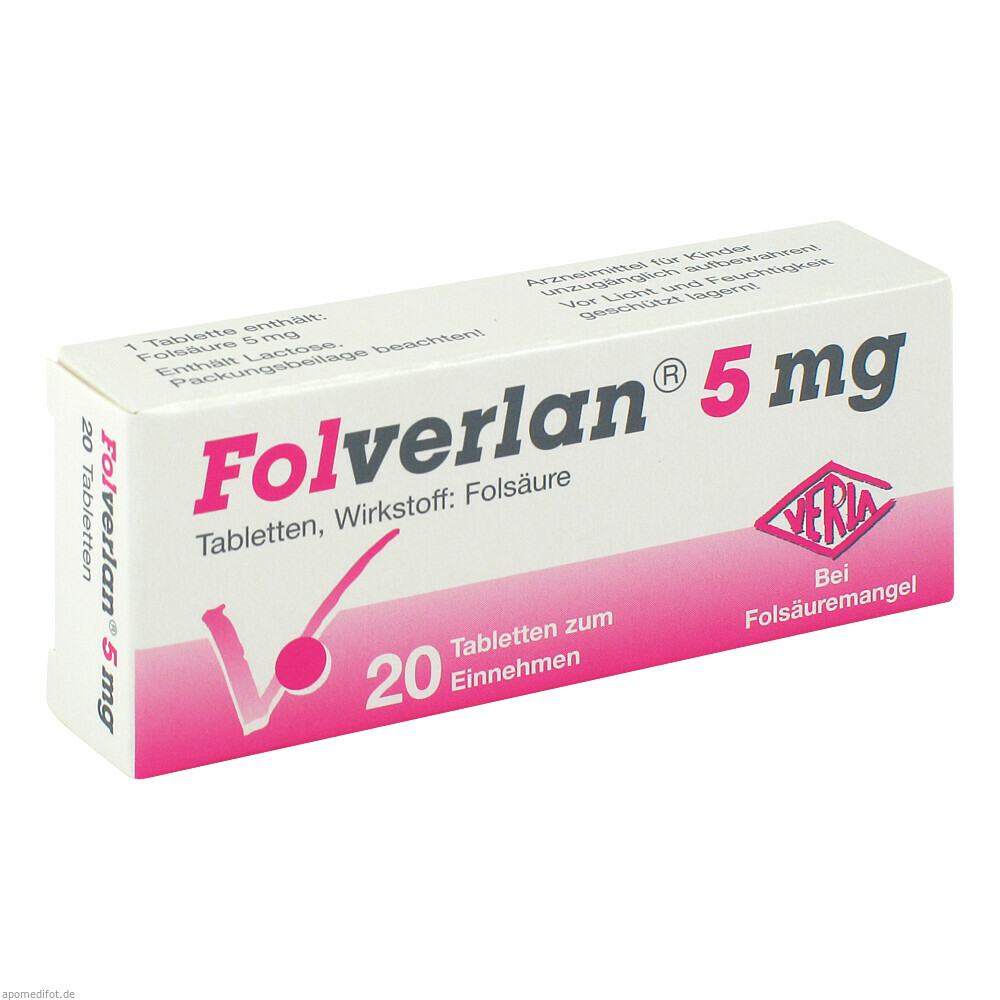 FOLVERLAN 5MG 20St (VERLA)