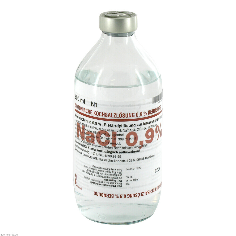 ISOTONISCHE KOCHSALZ 0.9% 500ml (BURG PHARMA)