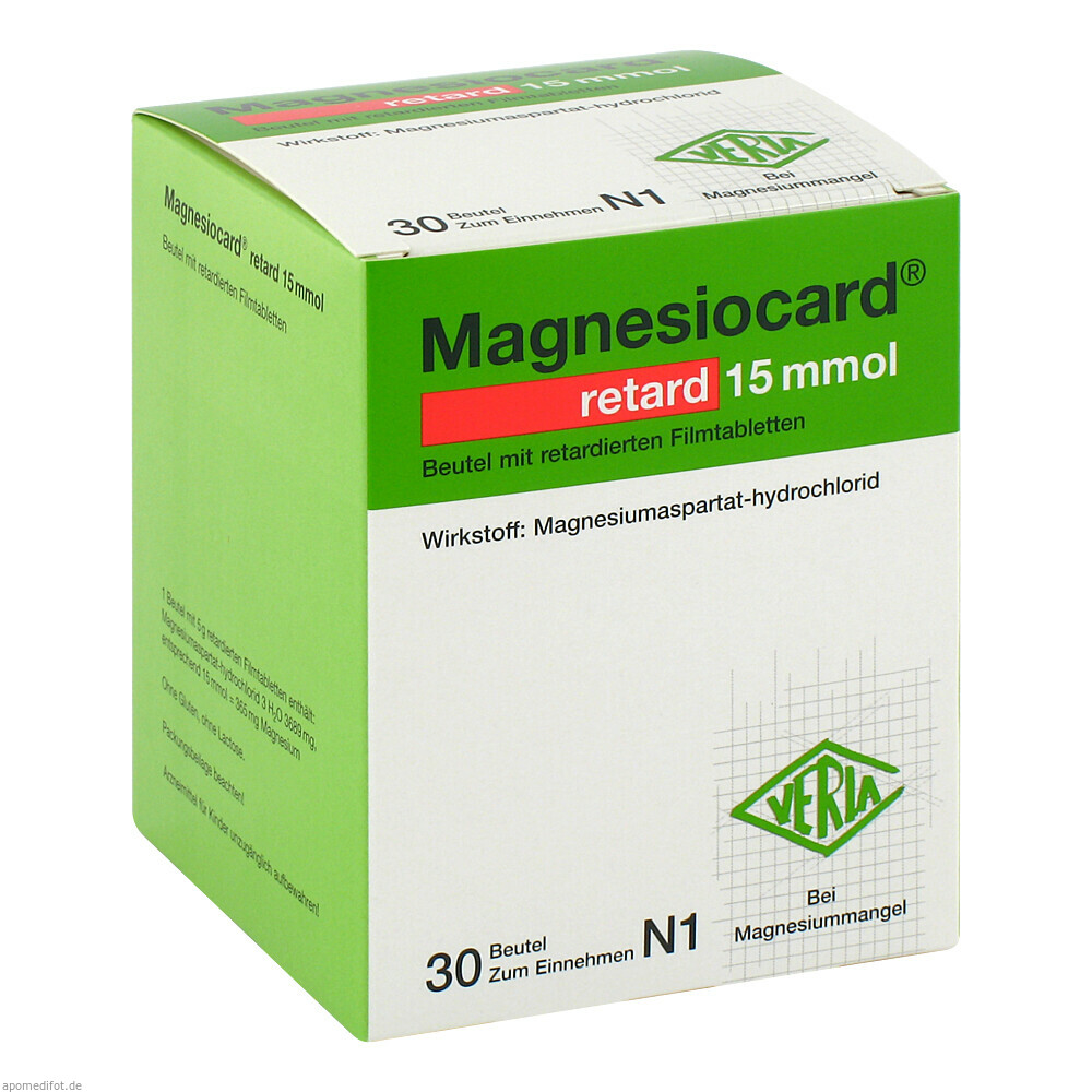 MAGNESIOCARD RETARD 15MMOL 30St (VERLA)