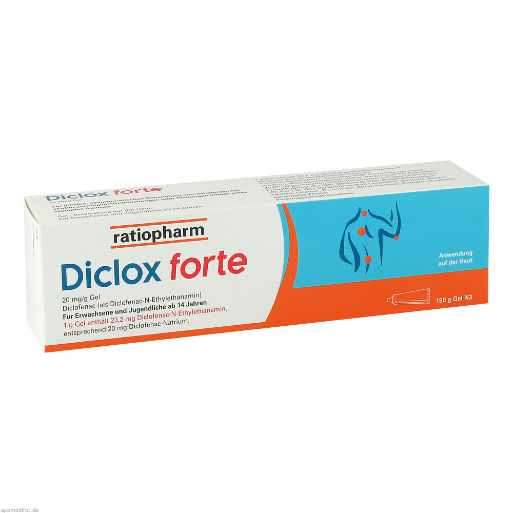 DICLOX FORTE 20MG/G GEL 150g (RATIOPHARM)