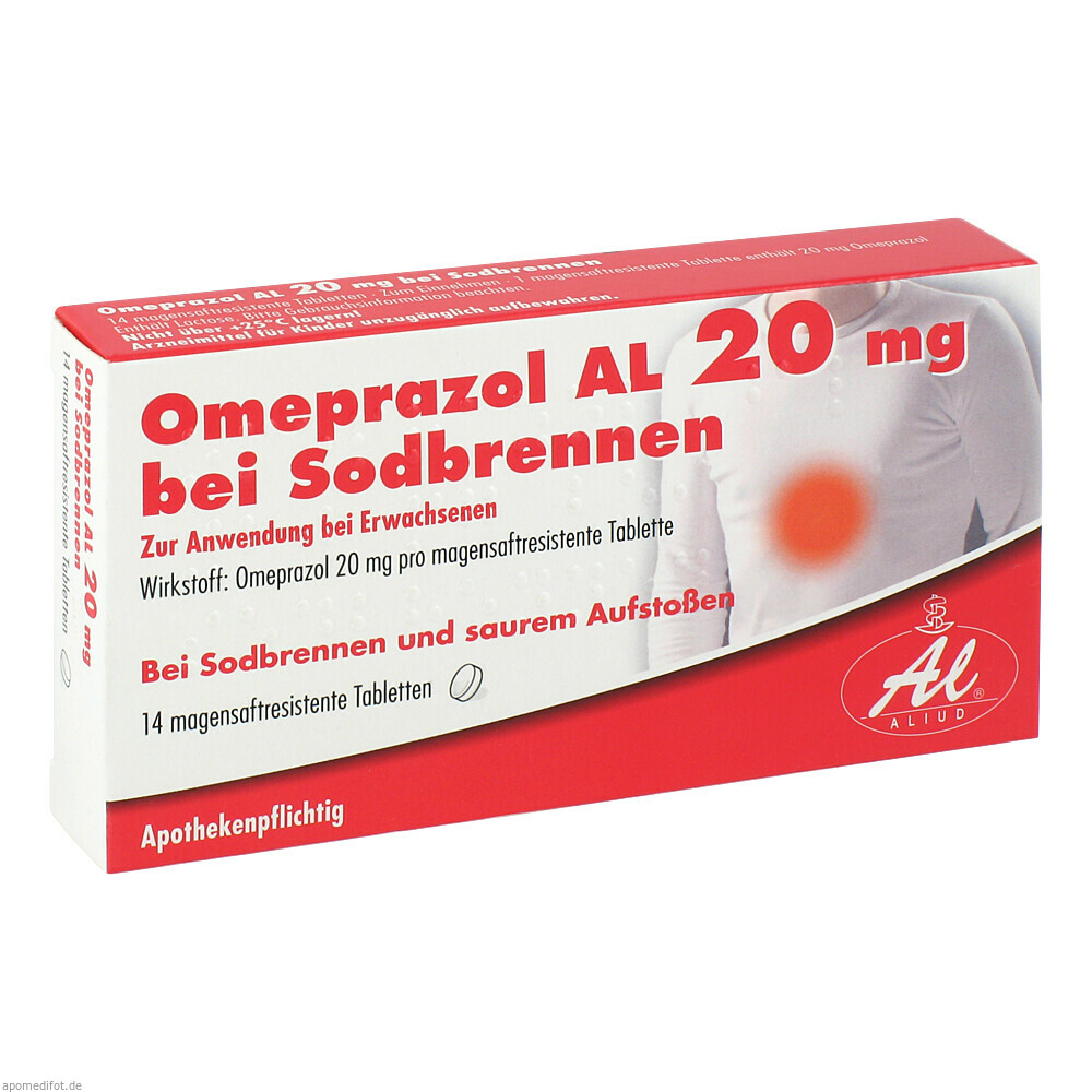 OMEPRAZOL AL 20MG BEI SODB 14St (ALIUD PHARMA GMBH)