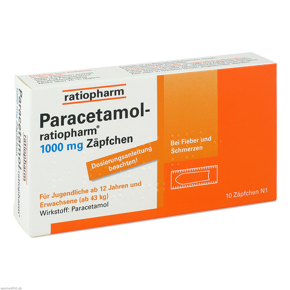 PARACETAMOL RATIO1000MGSUP 10St (RATIOPHARM)