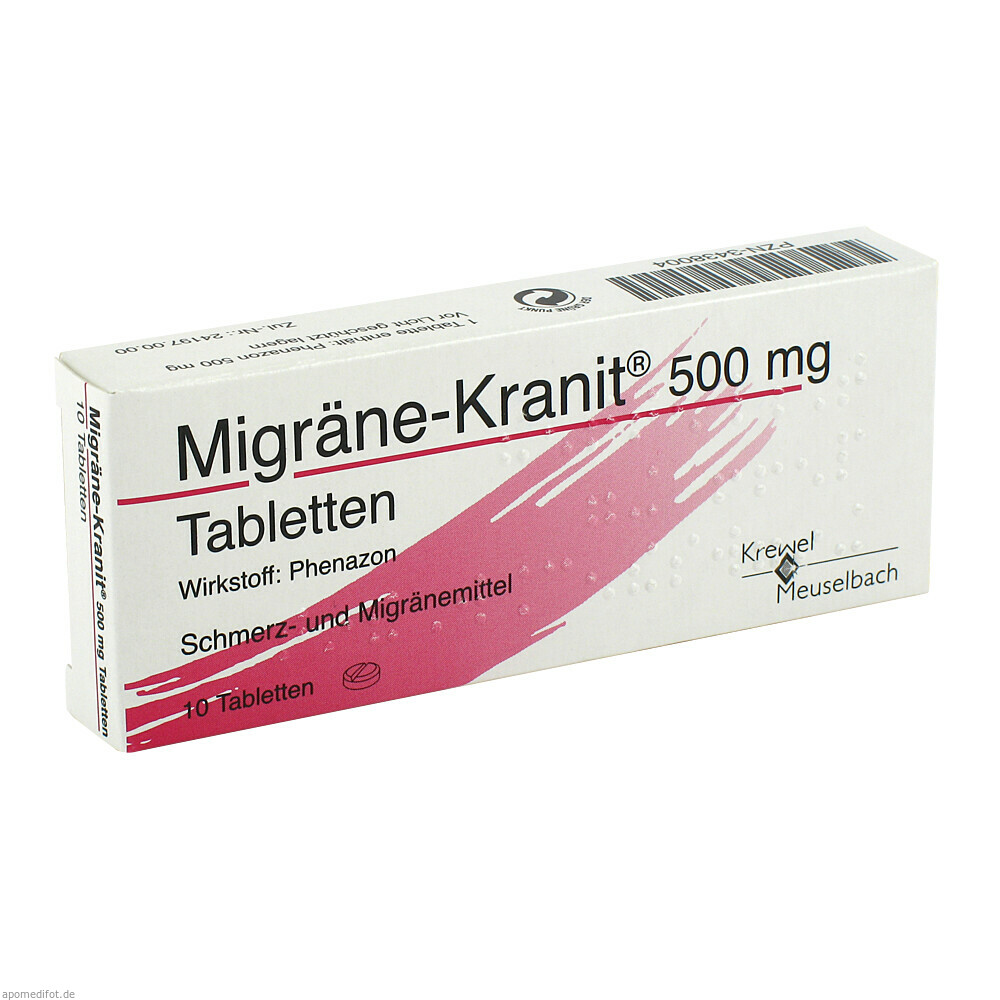 MIGRAENE KRANIT 500MG TABL 10St (HERMES)