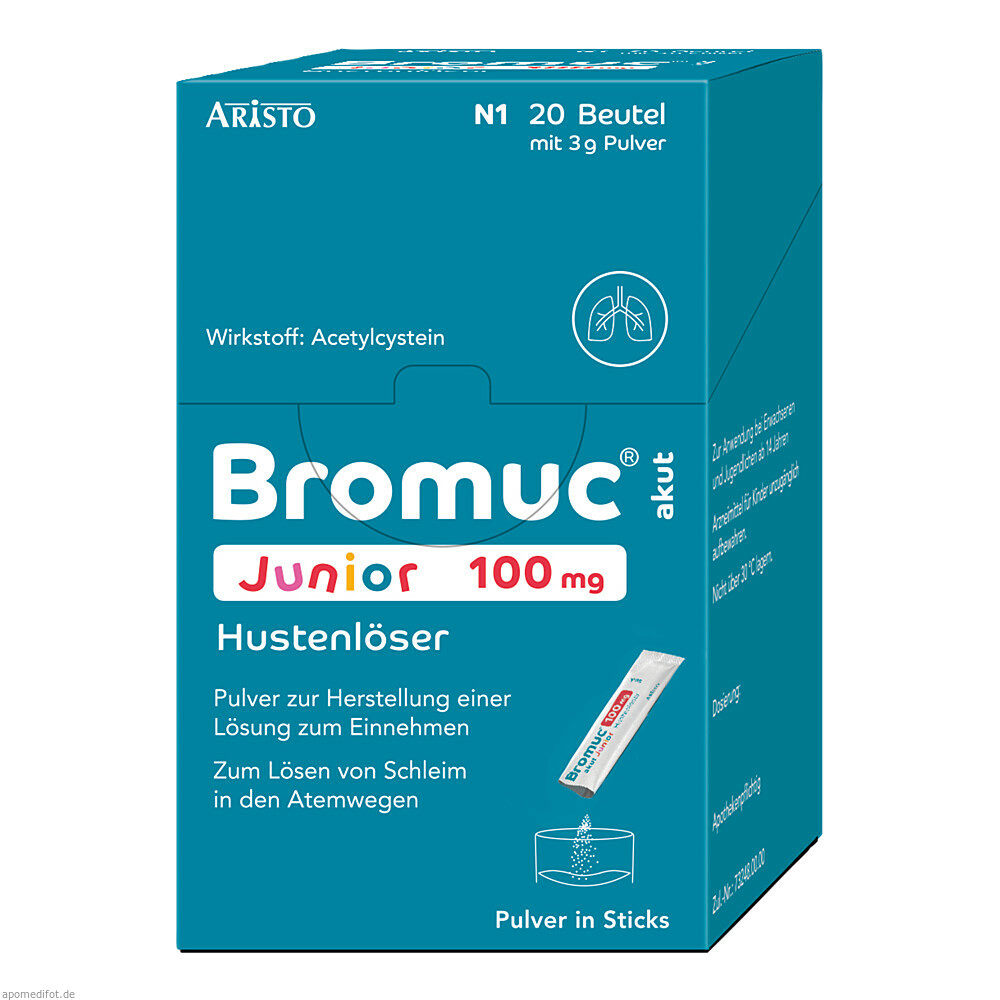 BROMUC AKUT JUNIOR 100MG 20St (ARISTO PHARMA)