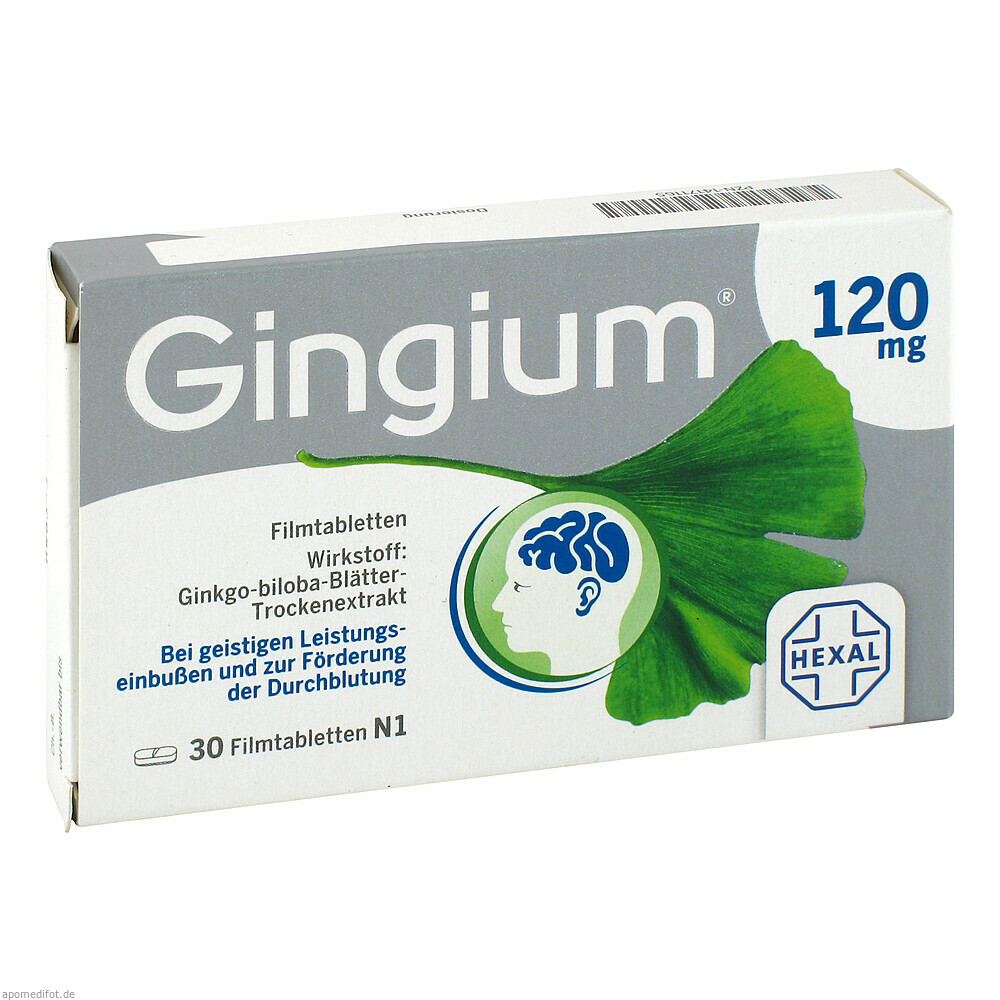 GINGIUM 120 MG FILMTABL 30St (HEXAL)