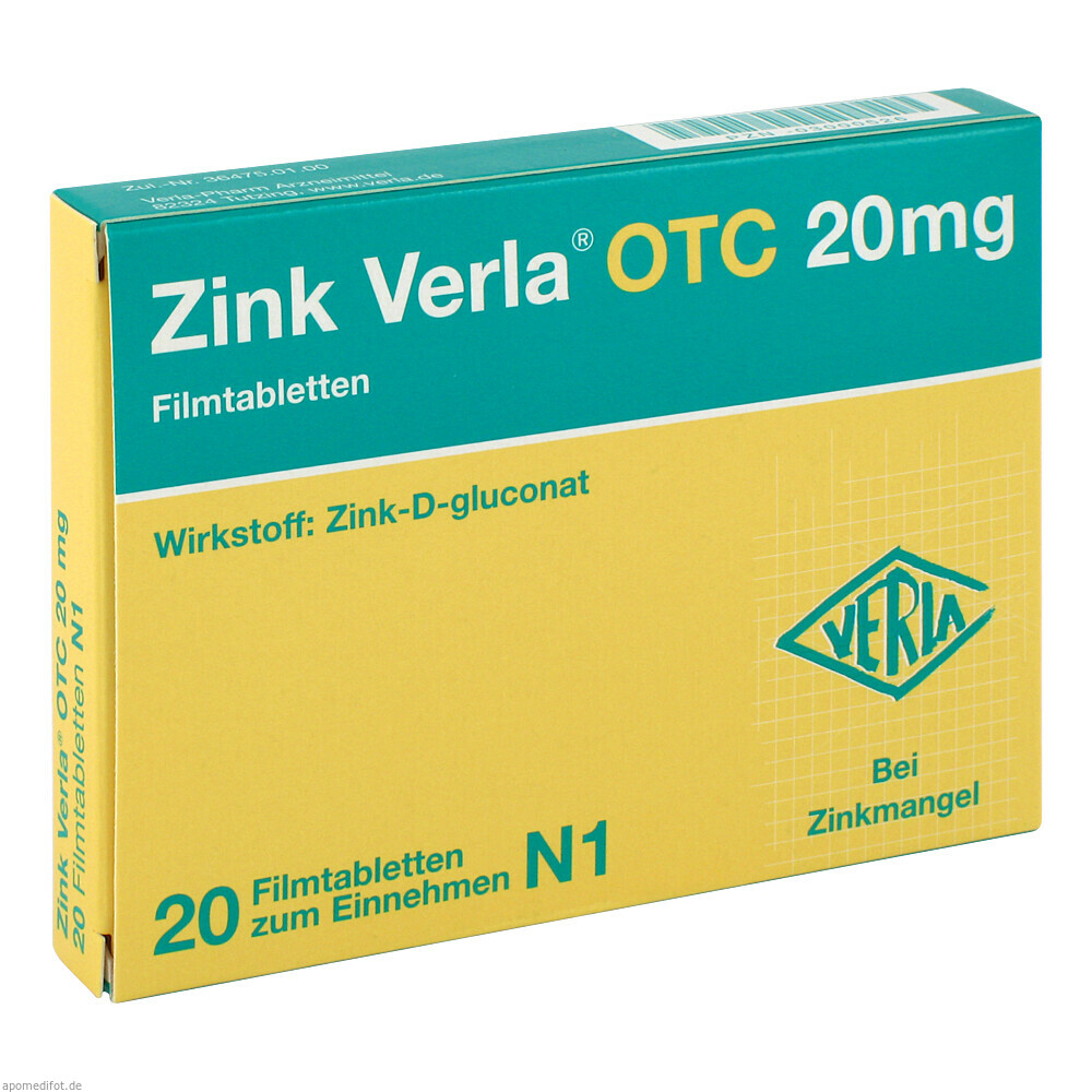 ZINK VERLA OTC 20MG 20St (VERLA)