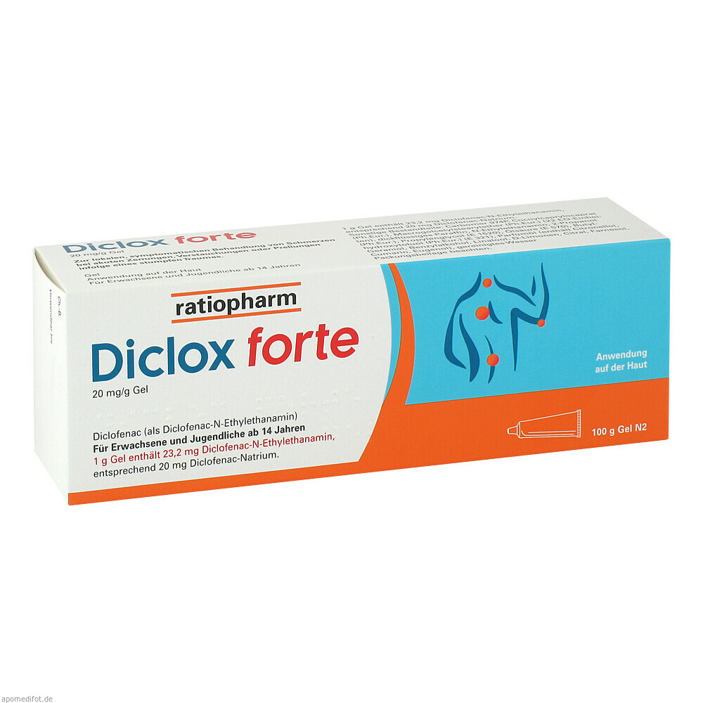 DICLOX FORTE 20MG/G GEL 100g (RATIOPHARM)